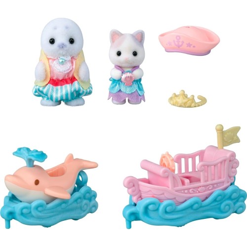 Epoch sylvanian families -  amusement park ride set -ride the waves- dollhouse pl 5820 5054131058206
