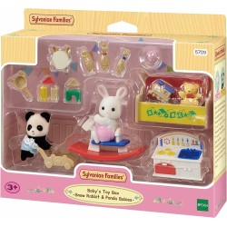 Epoch Sylvanian Families Baby's Toy Box Snow Rabbit & Panda Babies - Κουτί Παιχνιδιών Μωρού - Μωρα Κουνελάκι Του Χιονιού Και Πάν