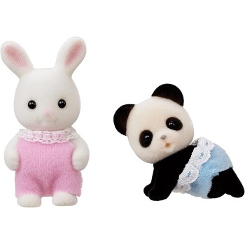 Epoch Sylvanian Families Baby's Toy Box Snow Rabbit & Panda Babies - Κουτί Παιχνιδιών Μωρού - Μωρα Κουνελάκι Του Χιονιού Και Πάν