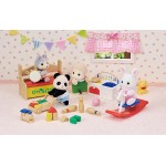 Epoch Sylvanian Families Baby's Toy Box Snow Rabbit & Panda Babies - Κουτί Παιχνιδιών Μωρού - Μωρα Κουνελάκι Του Χιονιού Και Πάν