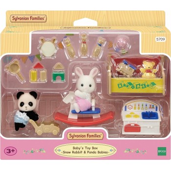 Epoch Sylvanian Families Baby's Toy Box Snow Rabbit & Panda Babies 5709 5054131057094
