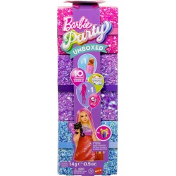 Mattel Barbie Party Unboxed Glam Party Series Red Sparkle Doll & Accessories With 10 Surprises JFY68 194735308675
