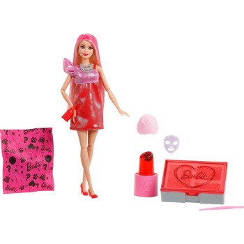 Mattel Barbie Party Unboxed Glam Party Series Red Sparkle Doll & Accessories With 10 Surprises JFY68 194735308675