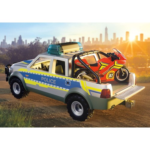 Playmobil City Action Αστυνομικό Όχημα Pickup Και Μοτοσυκλέτα 71875 4008789718754