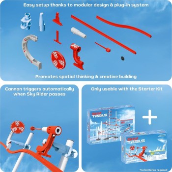 Playmobil Sky Trails | Track Blaster | Construction Toy For Fast-Paced Tracks And Act 71973 4008789719737