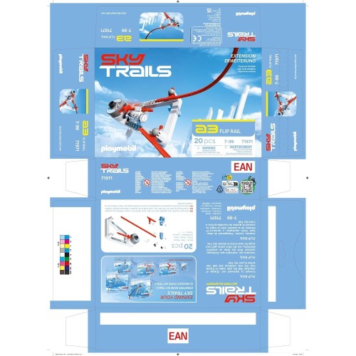 Playmobil sky trails | flip rail | construction toy for dynamic routes and action | b 71971 4008789719713