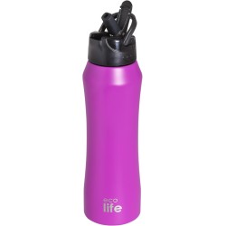 eco life Pink Thermos 550ml | Inner Straw 33-BO-3060 5208009003663