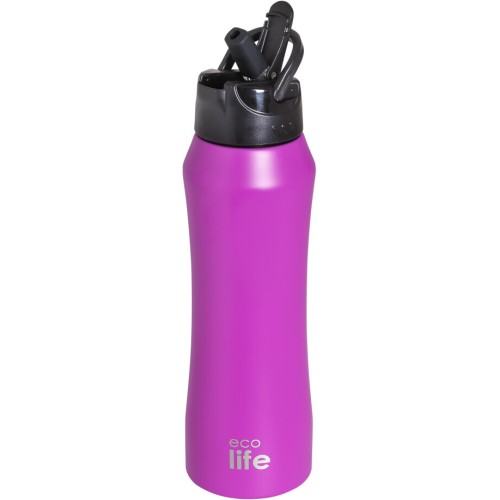 eco life Pink Thermos 550ml | Inner Straw 33-BO-3060 5208009003663