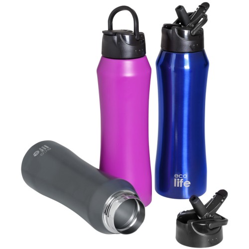 eco life Pink Thermos 550ml | Inner Straw 33-BO-3060 5208009003663