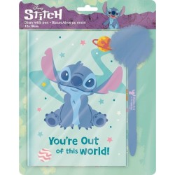Diakakis imports Disney Stitch Ημερολογιο με Κλειδαριά 12χ18εκ 60Φ 60γρ ΚΑΙ Στυλο με POM POM LILO and STITCH 000565266 520569877