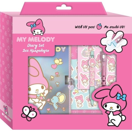 Diakakis imports Hello Kitty Ημερολογιο με Κλειδαριά, Μαγικο Στυλο ΚΑΙ Αυτοκολλητα MY MELODY 000490221 5205698770333
