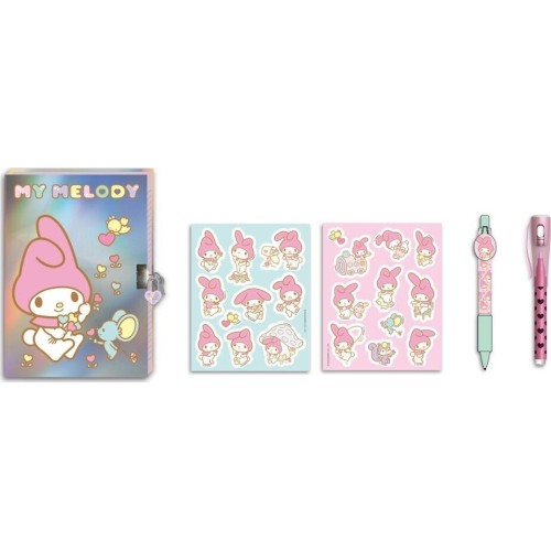 Diakakis imports Hello Kitty Diary with a lock, magic pillar and stickers My Melody 000490221 5205698770333