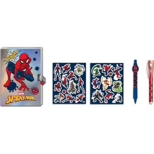 Diakakis imports Diary with a lock, magic pillar and spiderman sticker 000508625 5205698770319