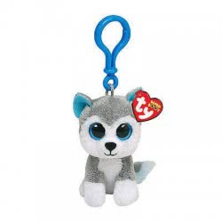 As company TY Beanie Boos Χνουδωτό Κλιπ Μπρελόκ Σκύλος Husky 8.5 Εκ. 1607-36503 008421365036