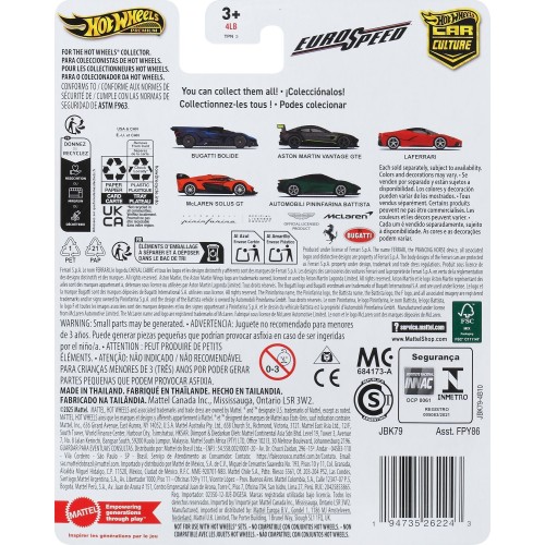 Mattel Hot Wheels Premium Car Culture Eurospeed Όχημα Παιχνίδι Bugatti Bolide  FPY86 / JBK79 194735262243