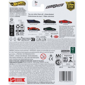 Mattel Hot Wheels Premium Car Culture Eurospeed Bugatti Bolide 1:64 Scale Collectible Toy Vehicle FPY86 / JBK79 194735262243