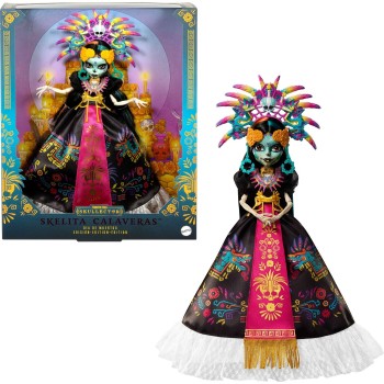 Mattel Monster High Skelita Calaveras Collectible Doll, Dia De Muertos 2025, Aztec-Inspired Κούκλα JDR63 194735288908