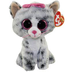 ty Beanie Boos Kiki Χνουδωτό Γατούλα Γκρι 15Εκ 1607-37190 008421371907