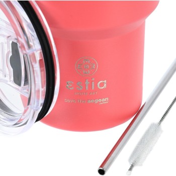 Estia Thermos Mug Lite Save the Aegean 400ml Fusion Coral 01-18474 5207158018474