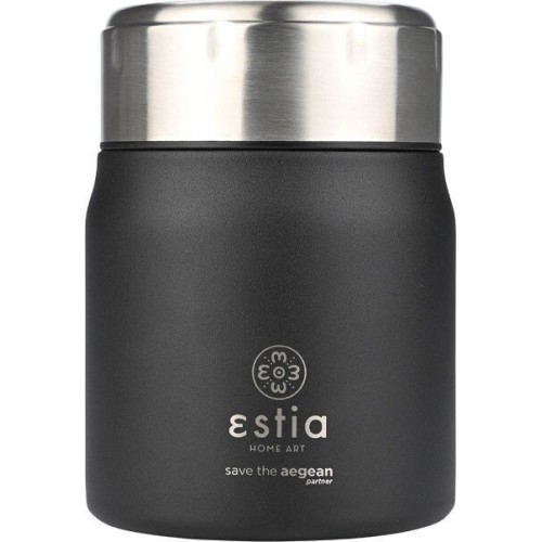 Estia Θερμος Lunch Pot Save the Aegean 0.5lt Midnight Black 01-21658 5207158021658