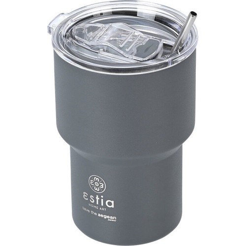 Estia Thermos Mug Lite Save the Aegean 400ml Fjord Grey 01-18467 5207158018467