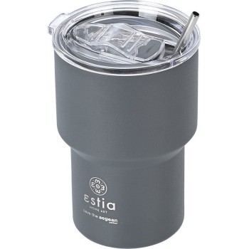 Estia Thermos Mug Lite Save the Aegean 400ml Fjord Grey 01-18467 5207158018467