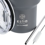 Estia Thermos Mug Lite Save the Aegean 400ml Fjord Grey 01-18467 5207158018467