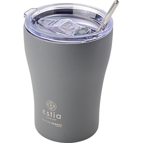 Estia Θερμός Coffee Mug Save The Aegean 350Ml Fjord Grey 01-12441 5207158012441