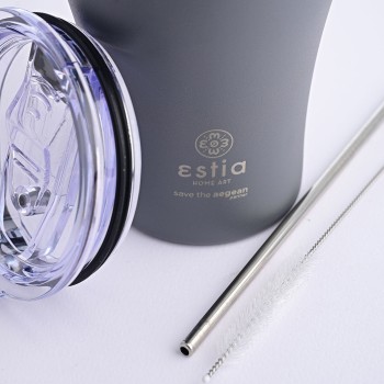 Estia Θερμός Coffee Mug Save The Aegean 350Ml Fjord Grey 01-12441 5207158012441