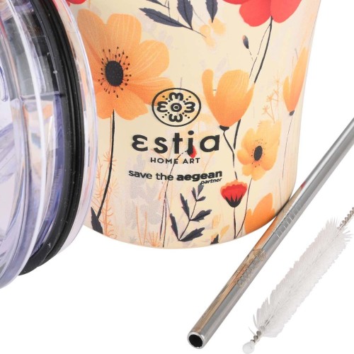 Estia Thermos Coffee Mug Save the Aegean 350ml Summer Reverie 01-23003 5207158023003