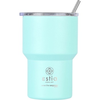 Estia Thermos Mug Lite Save the Aegean 400ml Bermuda Green 01-18481 5207158018481