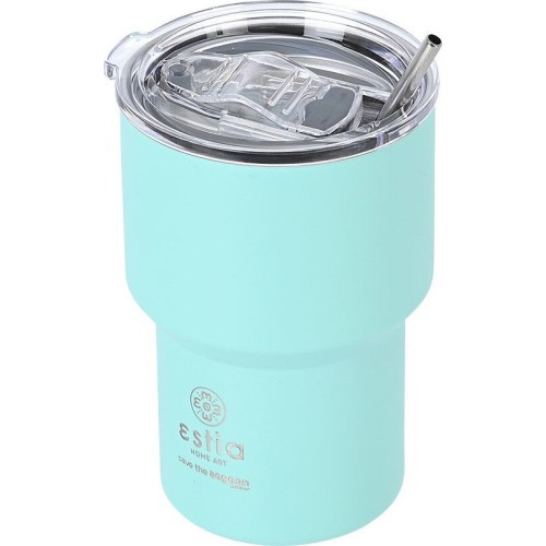 Estia Thermos Mug Lite Save the Aegean 400ml Bermuda Green 01-18481 5207158018481