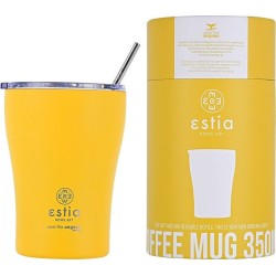 Estia Θερμός Coffee Mug Save The Aegean 350Ml Pineapple Yellow 01-12458 5207158012458