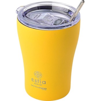 Estia Θερμός Coffee Mug Save The Aegean 350Ml Pineapple Yellow 01-12458 5207158012458