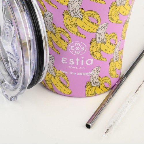 Estia Θερμος Coffee Mug Save the Aegean 350ml Banana Swirl 01-23072 5207158023072