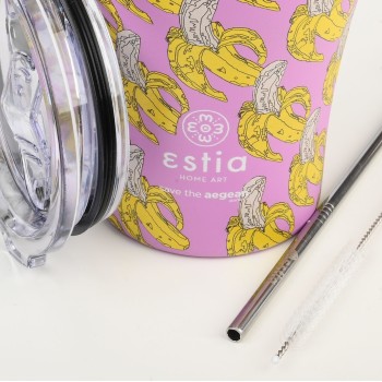 Estia Θερμος Coffee Mug Save the Aegean 350ml Banana Swirl 01-23072 5207158023072