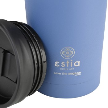 Estia Thermos Travel Mug Save the Aegean 350ml Denim Blue 01-20378 5207158020378