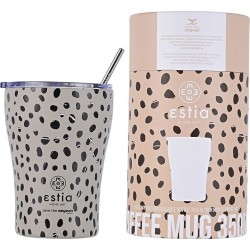 Estia Thermos Coffee Mug Save the Aegean 350ml Leopard Taupe 01-16852 5207158016852