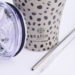 Estia Thermos Coffee Mug Save the Aegean 350ml Leopard Taupe 01-16852 5207158016852