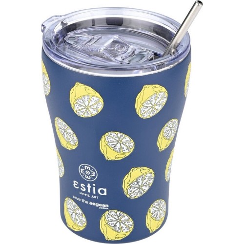 Estia Thermos Coffee Mug Save the Aegean 350ml Citrus Infusion 01-22952 5207158022952