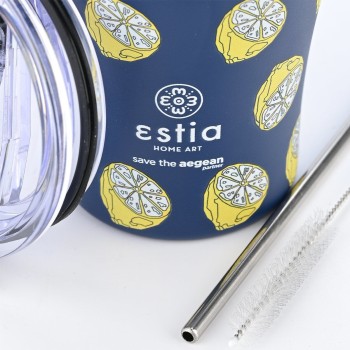 Estia Thermos Coffee Mug Save the Aegean 350ml Citrus Infusion 01-22952 5207158022952