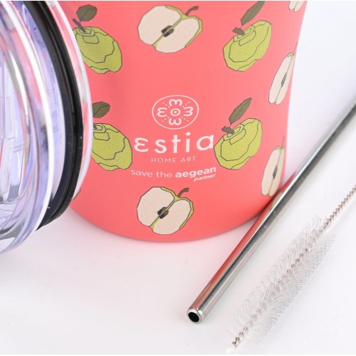Estia Θερμος Coffee Mug Save the Aegean 350ml Apple Odyssey 01-22976 5207158022976