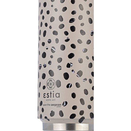 Estia Thermos Travel CUP Save THE Aegean 500ml Leopard Taupe 01-16777 5207158016777