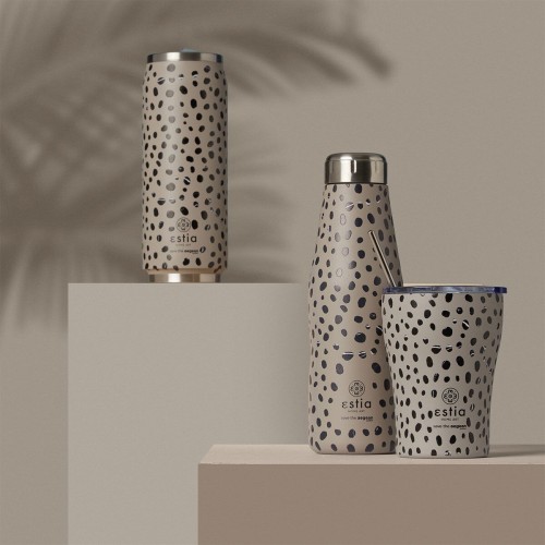 Estia Thermos Travel CUP Save THE Aegean 500ml Leopard Taupe 01-16777 5207158016777