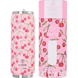 Estia Thermos Travel CUP Save THE Aegean 500Ml Cherry Rose 01-16791 5207158016791