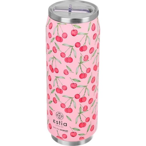 Estia Thermos Travel CUP Save THE Aegean 500Ml Cherry Rose 01-16791 5207158016791