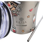 Estia Θερμος Coffee Mug Save the Aegean 350ml Old School Ink 01-31770 5207158031770
