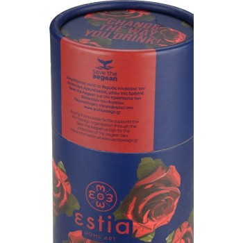 Estia Θερμος Travel Flask Save the Aegean 500ml Electric Roses 01-22112 5207158022112