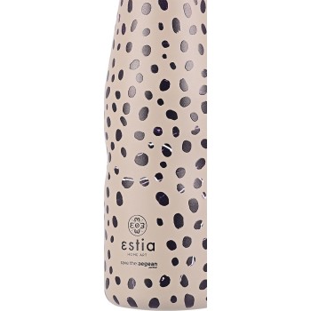 Estia Thermos Travel Flask Save the Aegean 500ml Leopard Taupe 01-16630 5207158016630