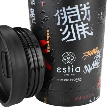 Estia Thermos Travel Mug Save the Aegean 350ml Tokyo Underground 01-25571 5207158025571